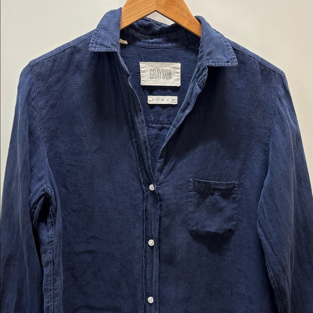 Grayson Women's Navy Button Down Shirt